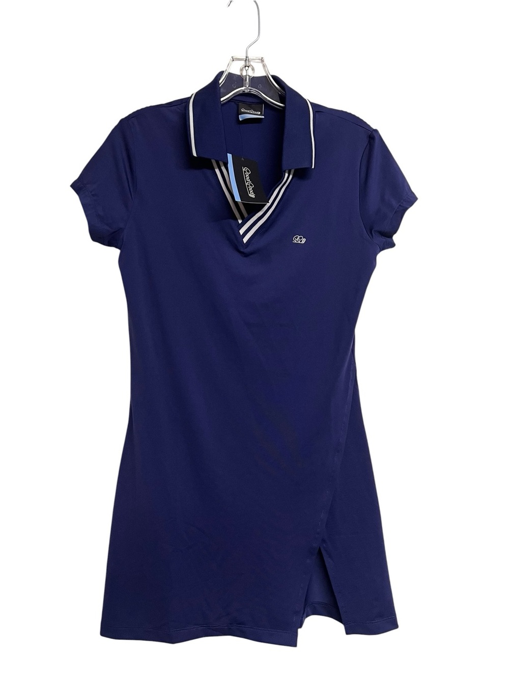 New Good Good Golf All Good V Neck Navy Polo Dress